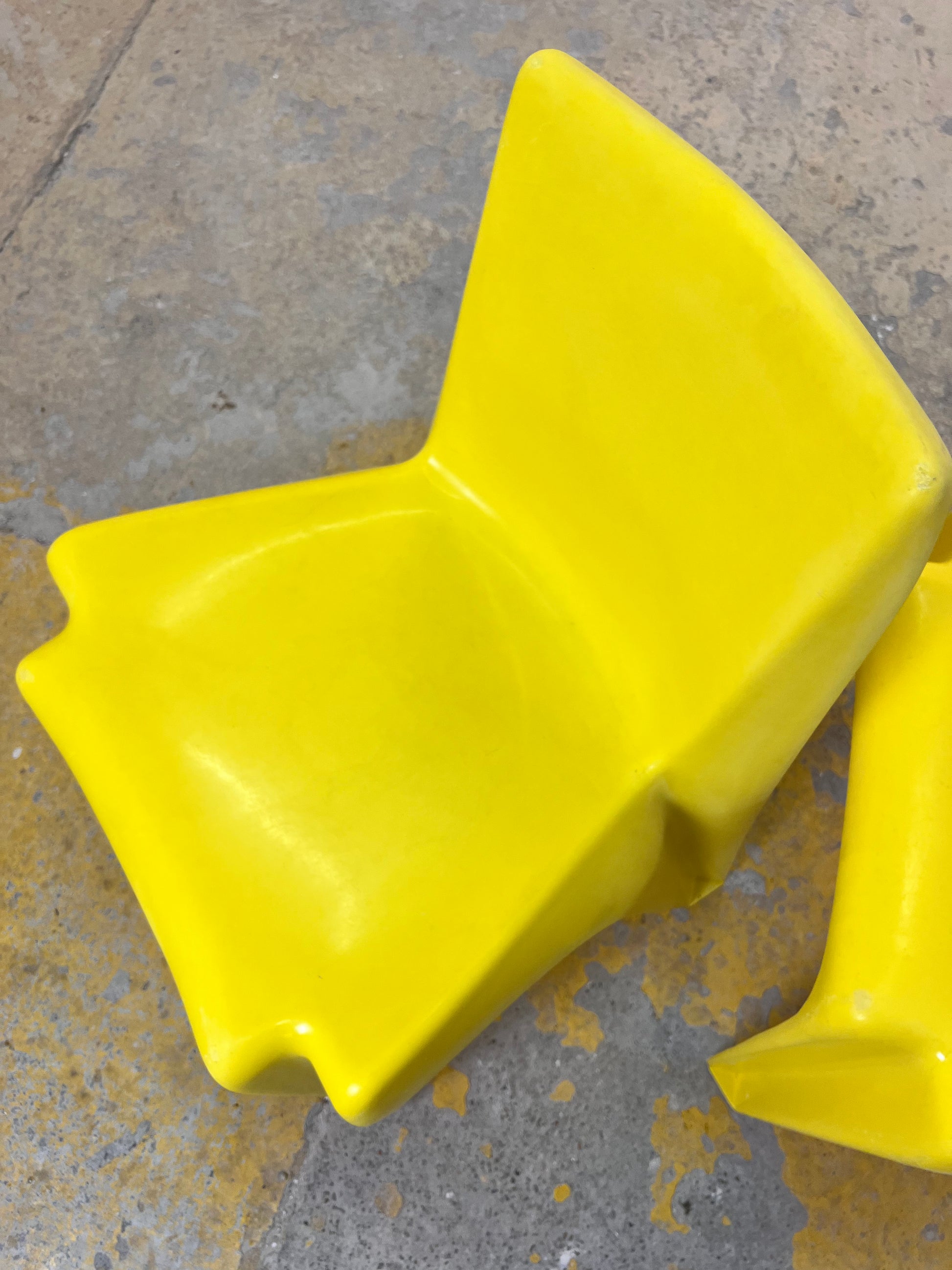 Esszimmerstuhl Modell BA 1171 gelb von Helmut Bätzner für Bofinger