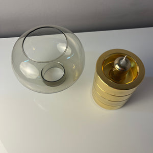 Kerzenständer Messing Rauchglas von FÖHL