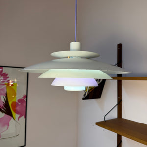 Lamellenlampe weiß lila von Formlight