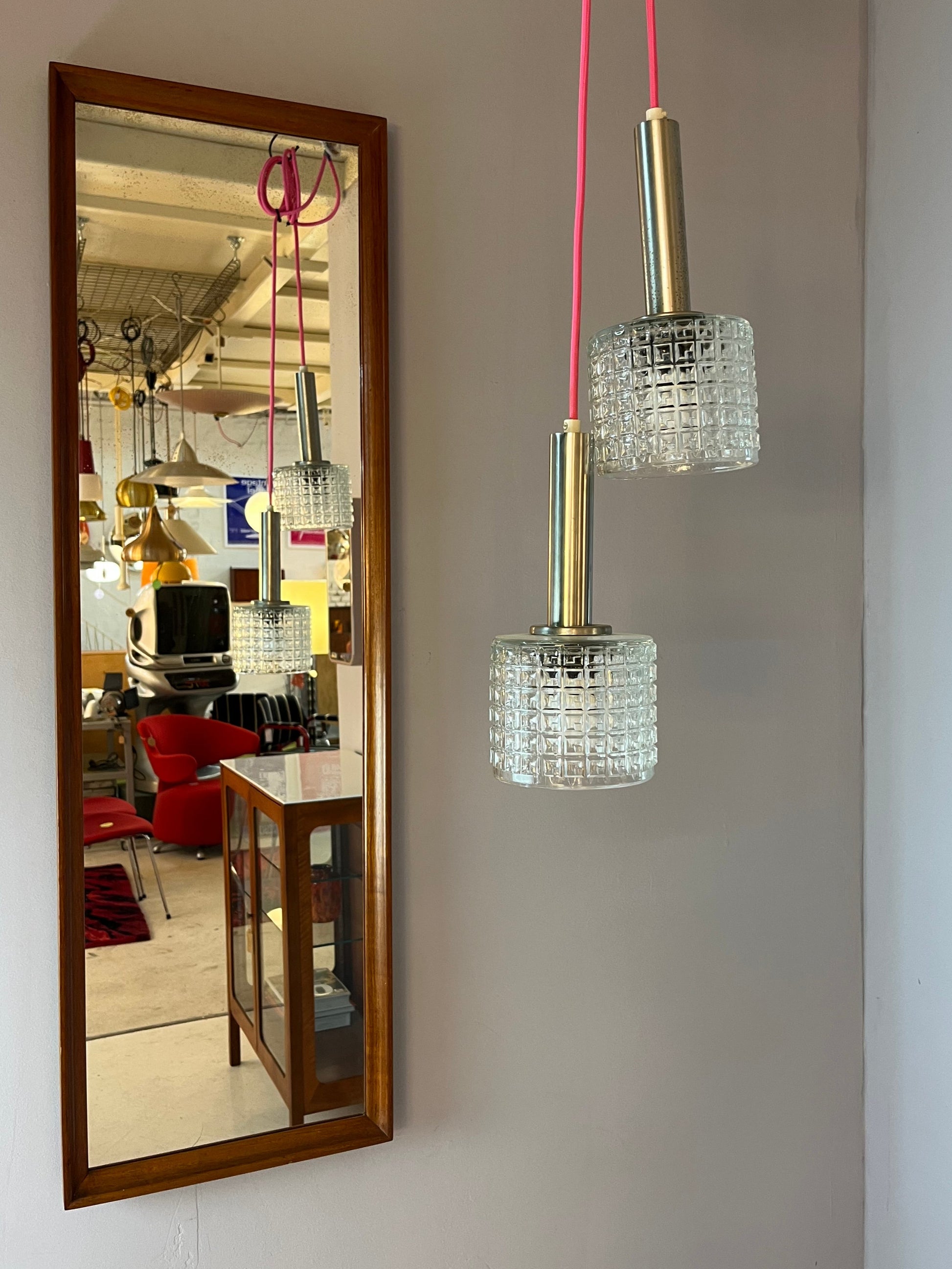 Hängelampe Glas Chrom