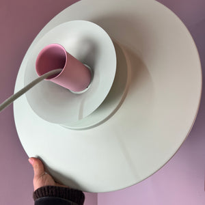 Lamellenlampe neu lackiert mint rosa