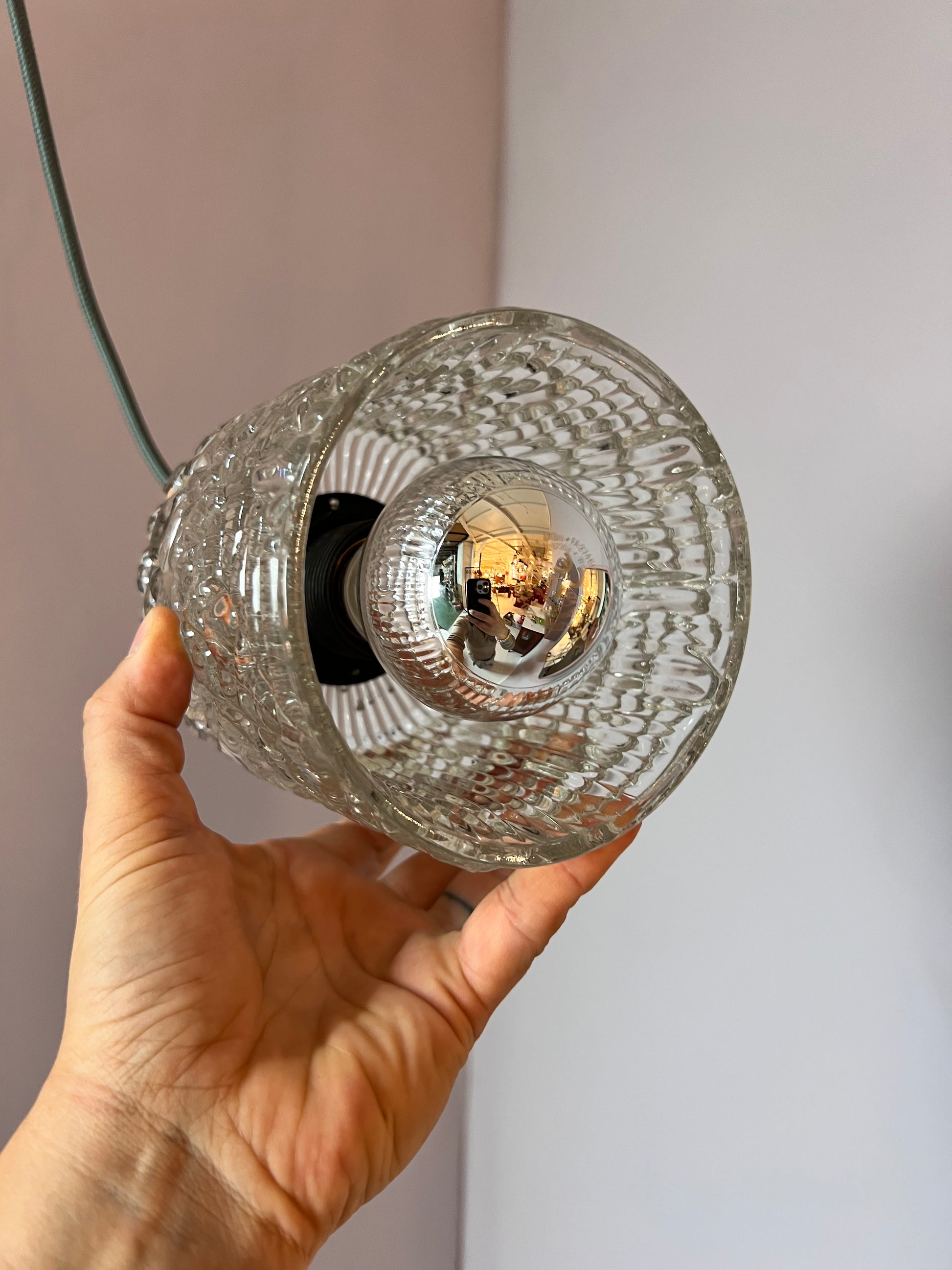 Hängelampe Glas aus Dänemark