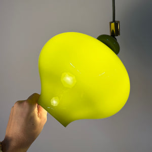 Hängelampe grün Glas von Hans-Agne Jakobsson für Staff