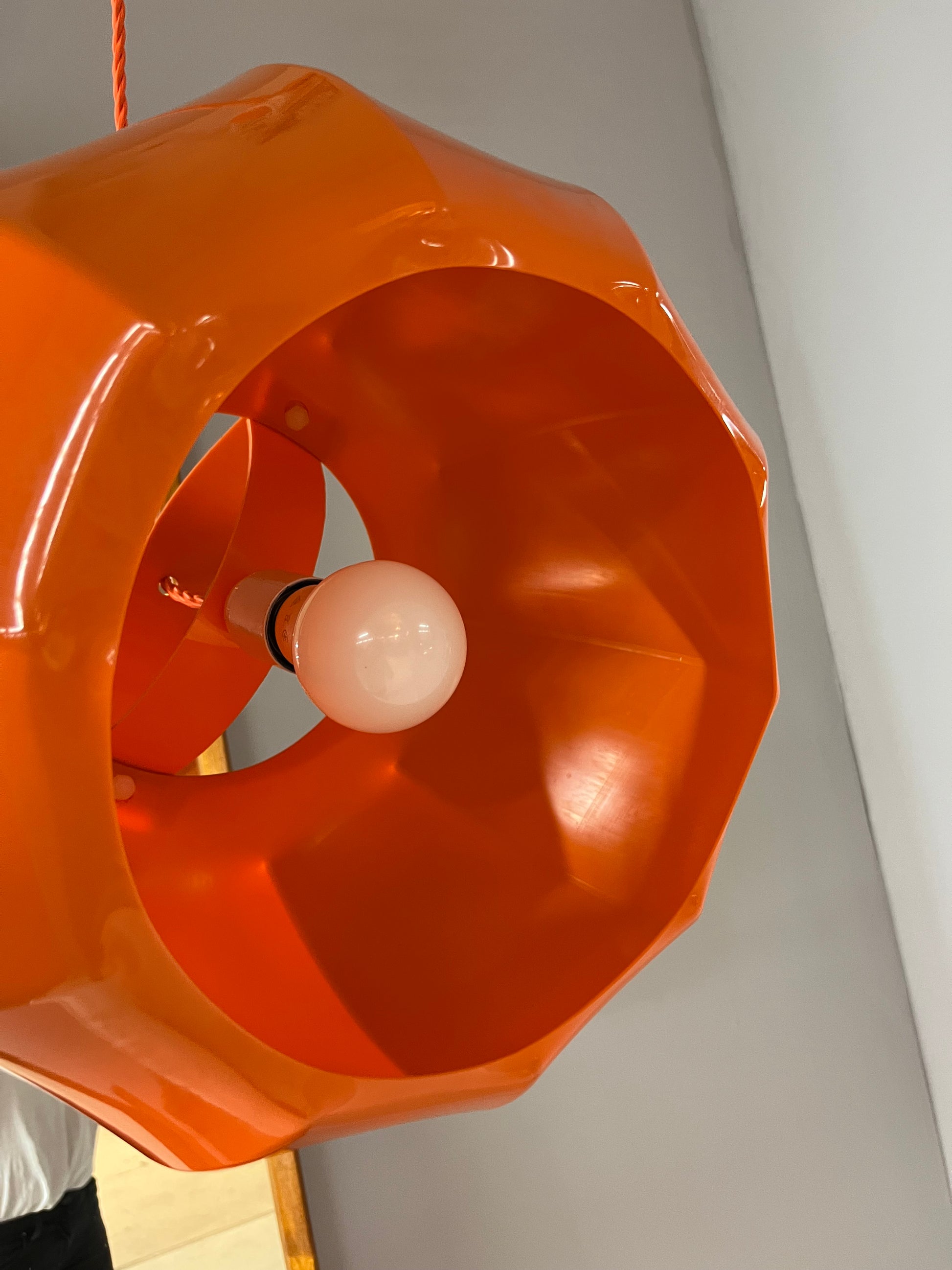 Hängelampe orange Kunststoff von Ilka Plast