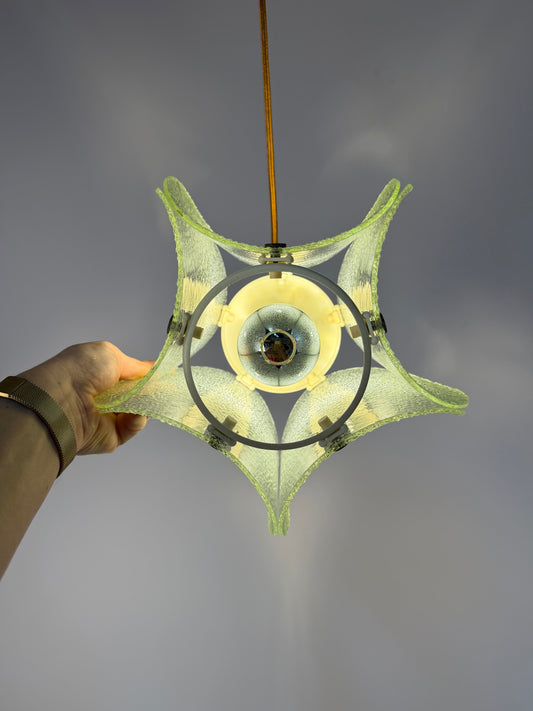 Hängelampe Pentagon Strukturglas aus Deutschland