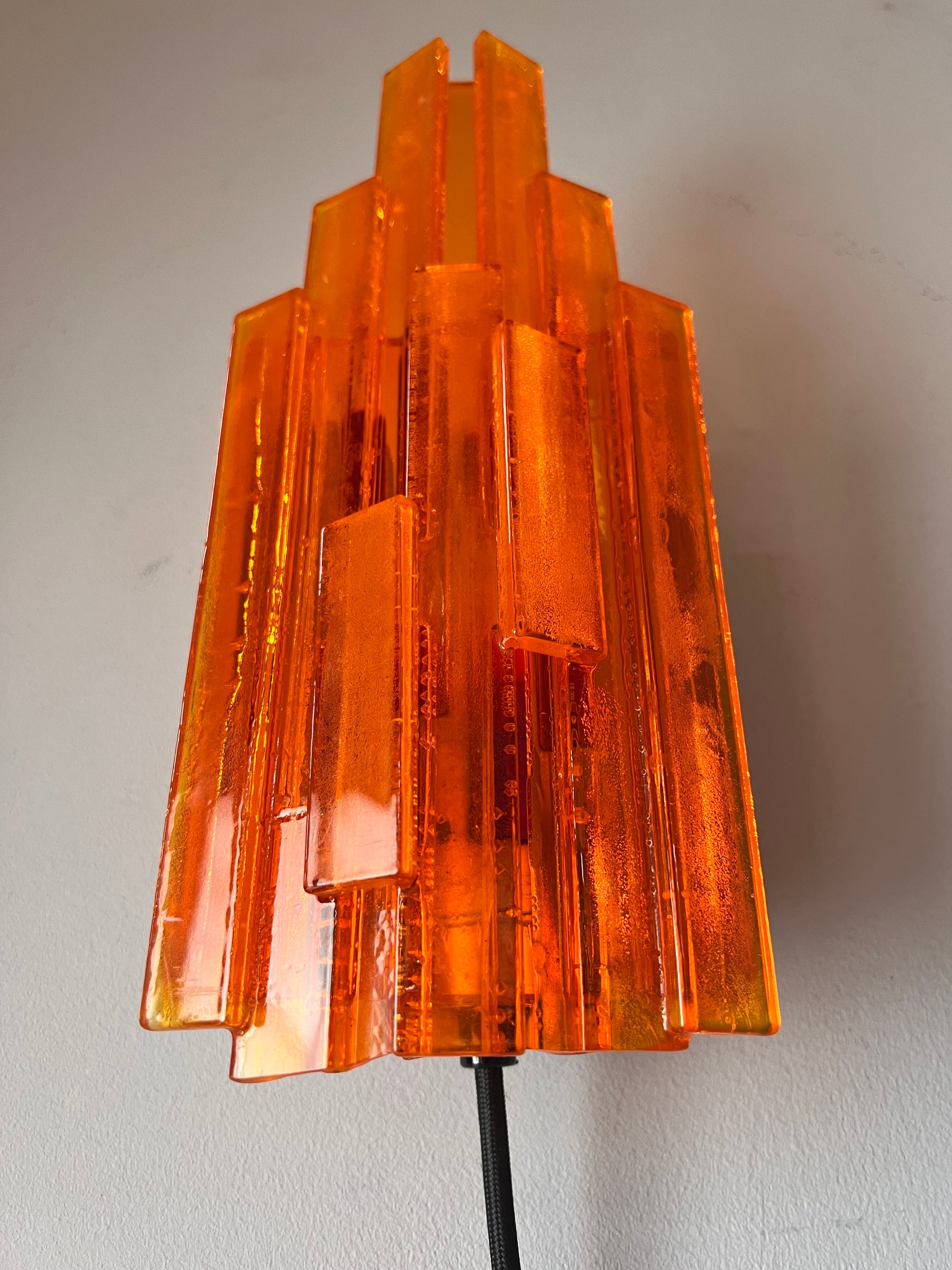 Wandlampe orange von Claus Bolby für Cebo