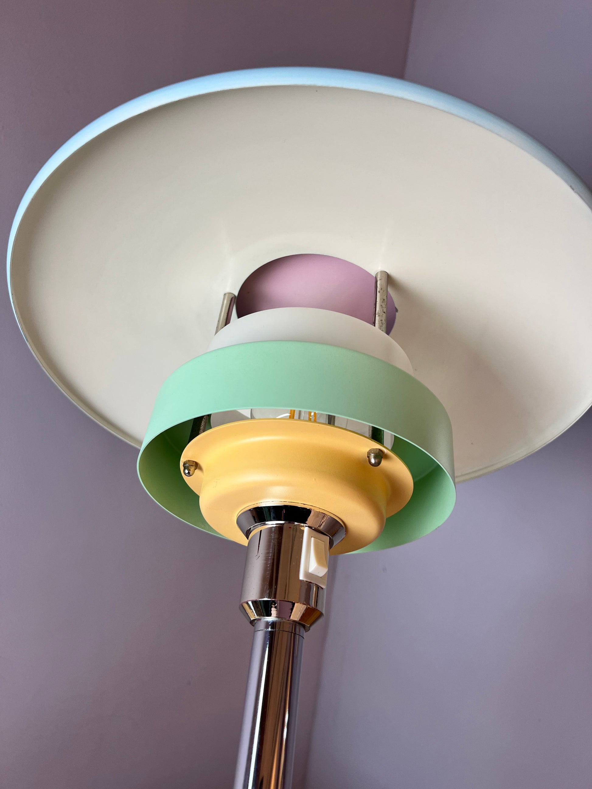 Tischlampe neu lackiert rosa mint