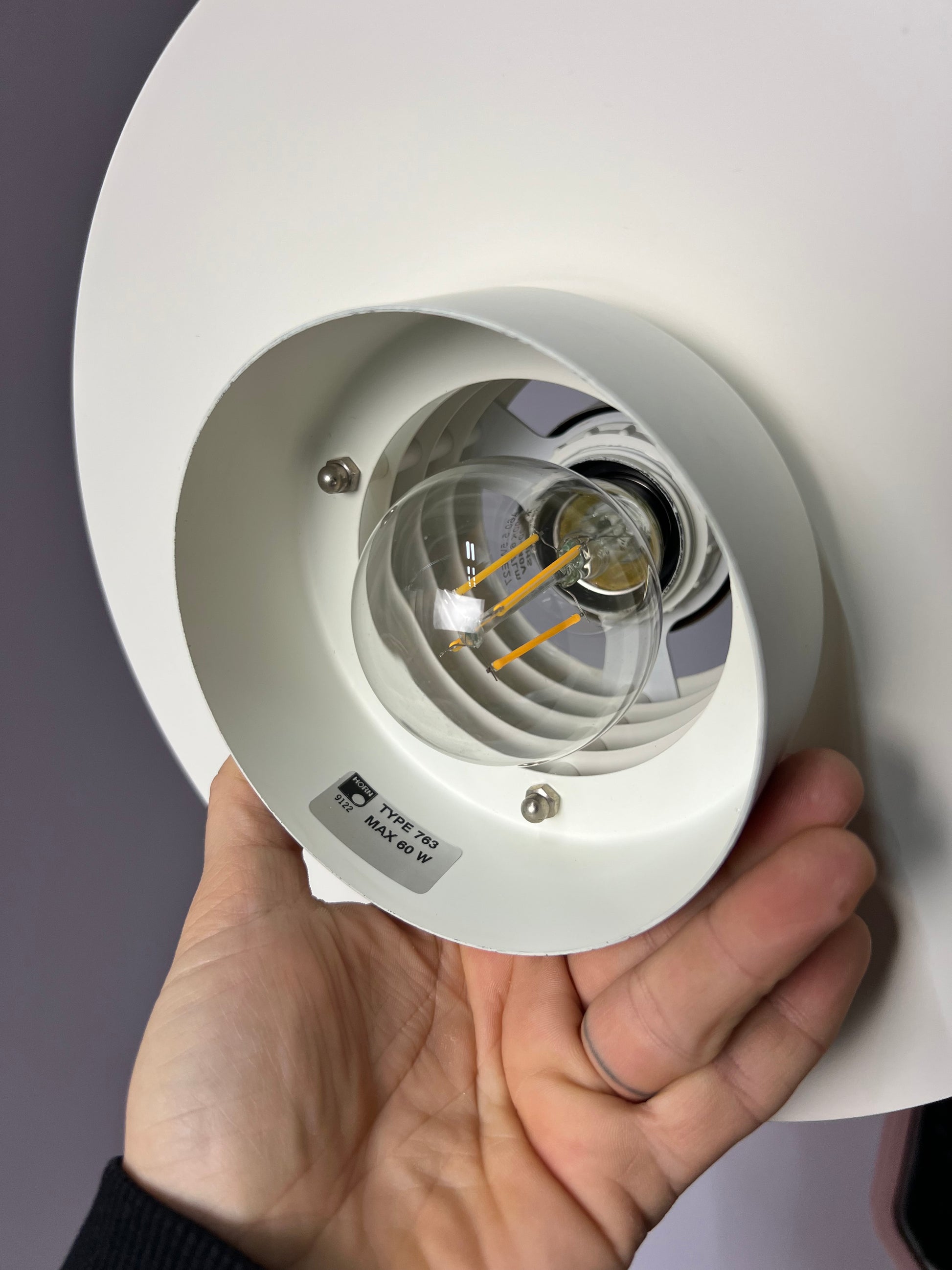 Lamellenlampe Typ 763 weiß von Horn