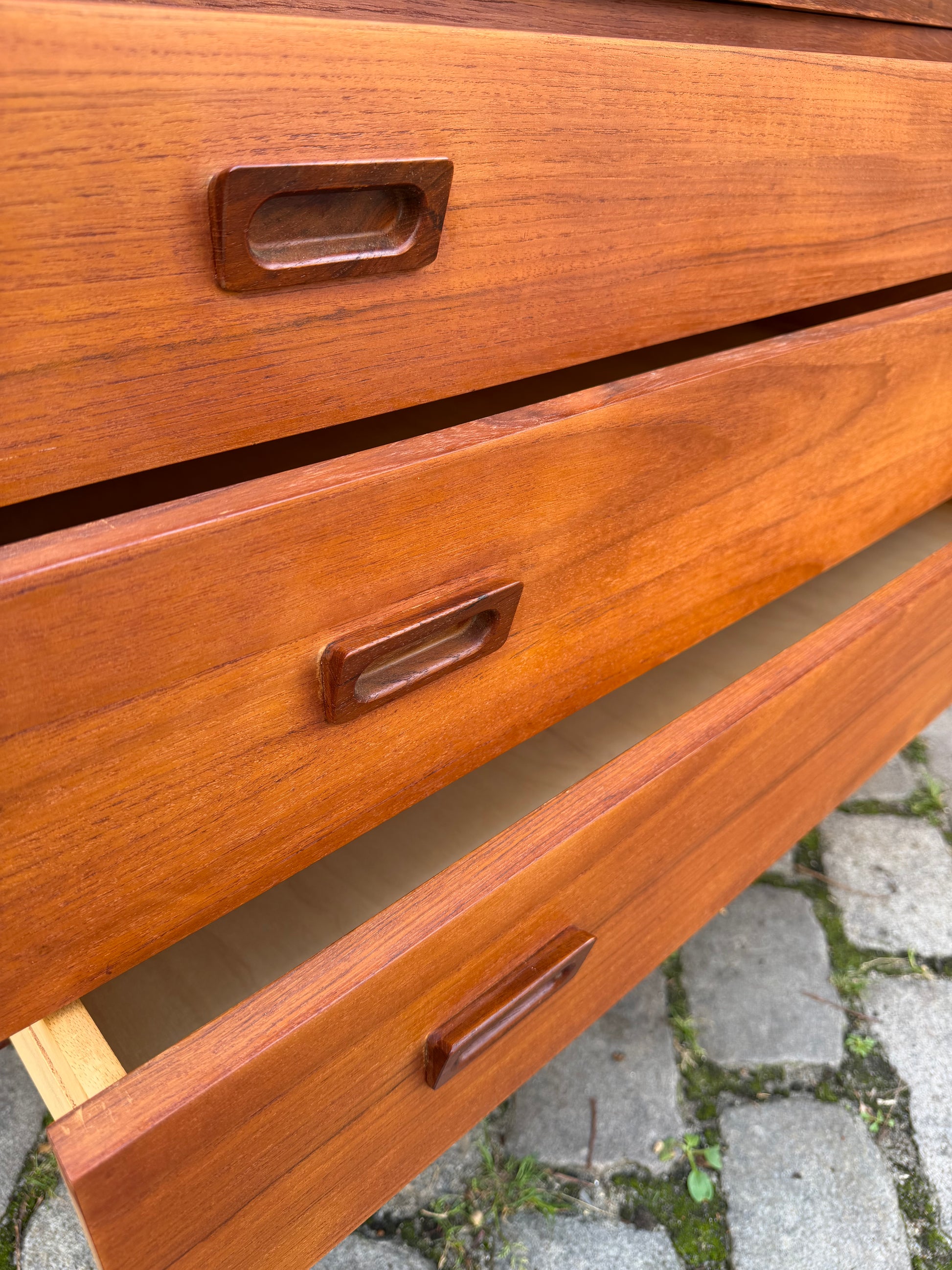 Bücherregal Teak mit Sekretär von Johannes Sorth für Nexø
