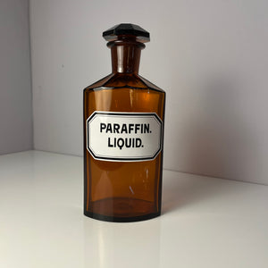 Apothekerglas Paraffin Liquid. braun