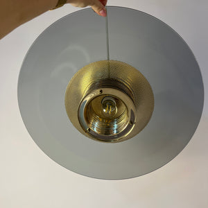 Hängelampe Rauchglas Messing von Jan Eskil Eskilsson für Belid