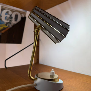 Tischlampe creme Messing von Robert Pfäffle
