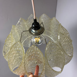 Hängelampe Lucite Eisglas von Marbach Leuchten