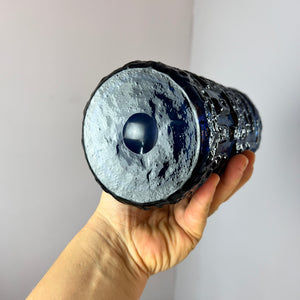 Vase blau Glas von Göte Augutsson für Ruda Glasbruk