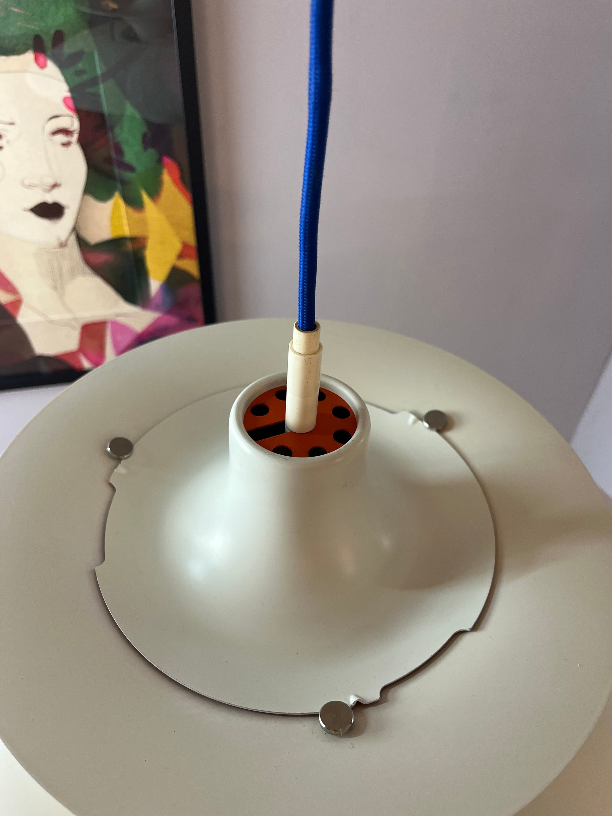 Lamellenlampe PH5 weiß von Poul Henningsen für Louis Poulsen