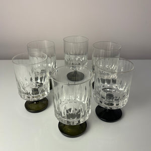 Set: 6x Weinglas mit grauem Sockel