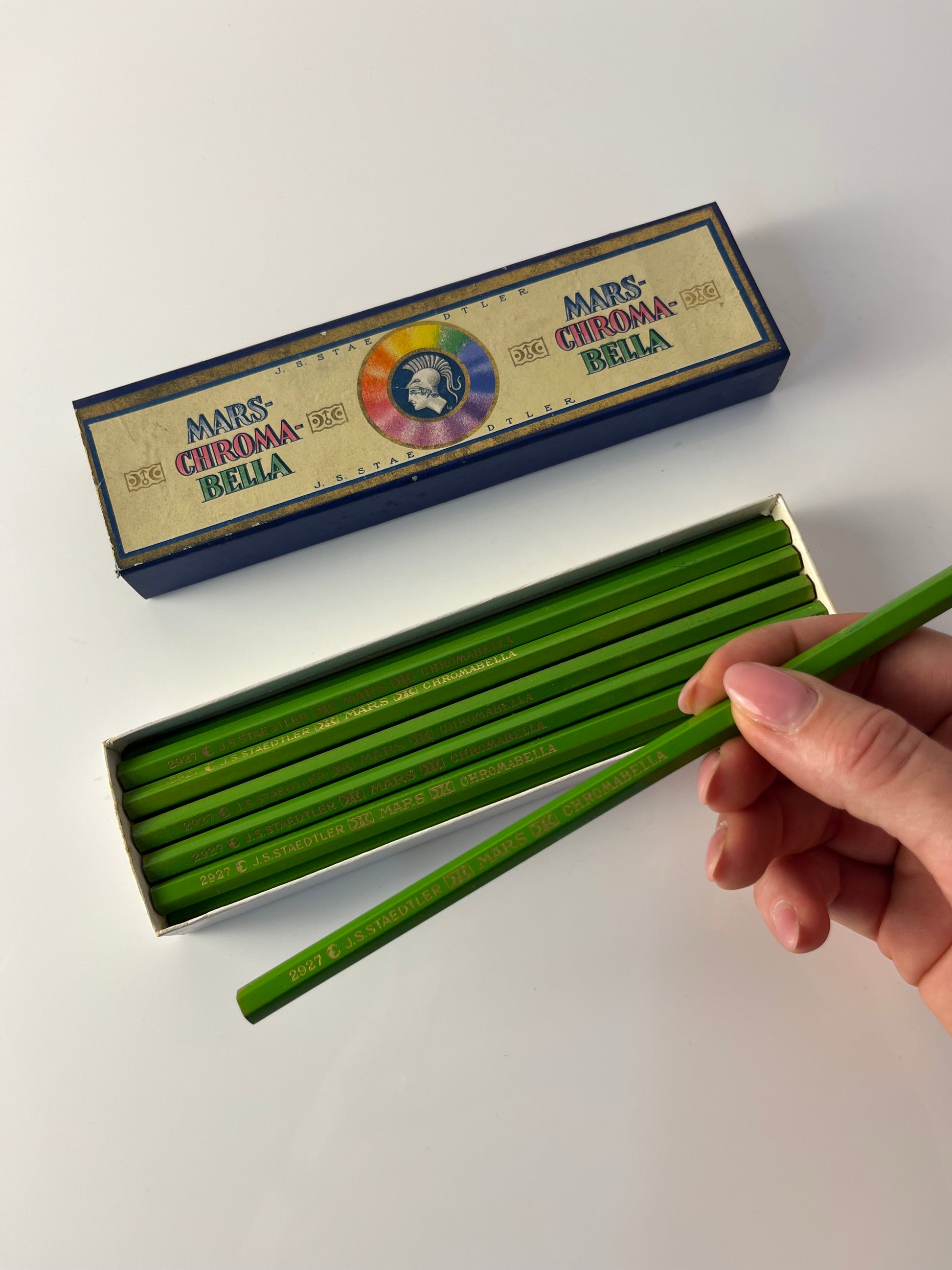 Set: Buntstfifte Mars-Chromabella grün von J.S. Staedtler