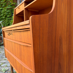 Sekretär Teak mit Spiegel & Schloss aus Dänemark