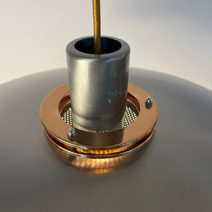 Große Lamellenlampe Leto silber kupfer von Top Lamper