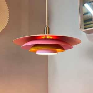Lamellenlampe neu lackiert rosa orange