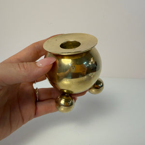 Kugel Kerzenständer Messing aus Dänemark