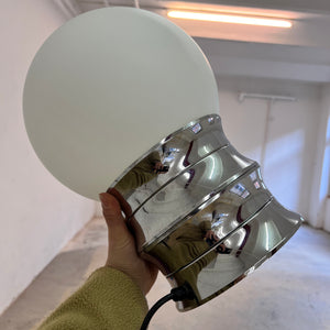 Tischlampe Chrom Opalglas von VEB NARVA