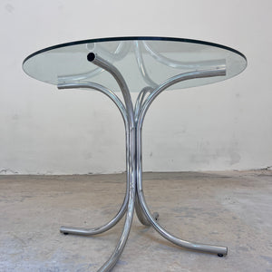 Runder Esstisch Glas & Chrom