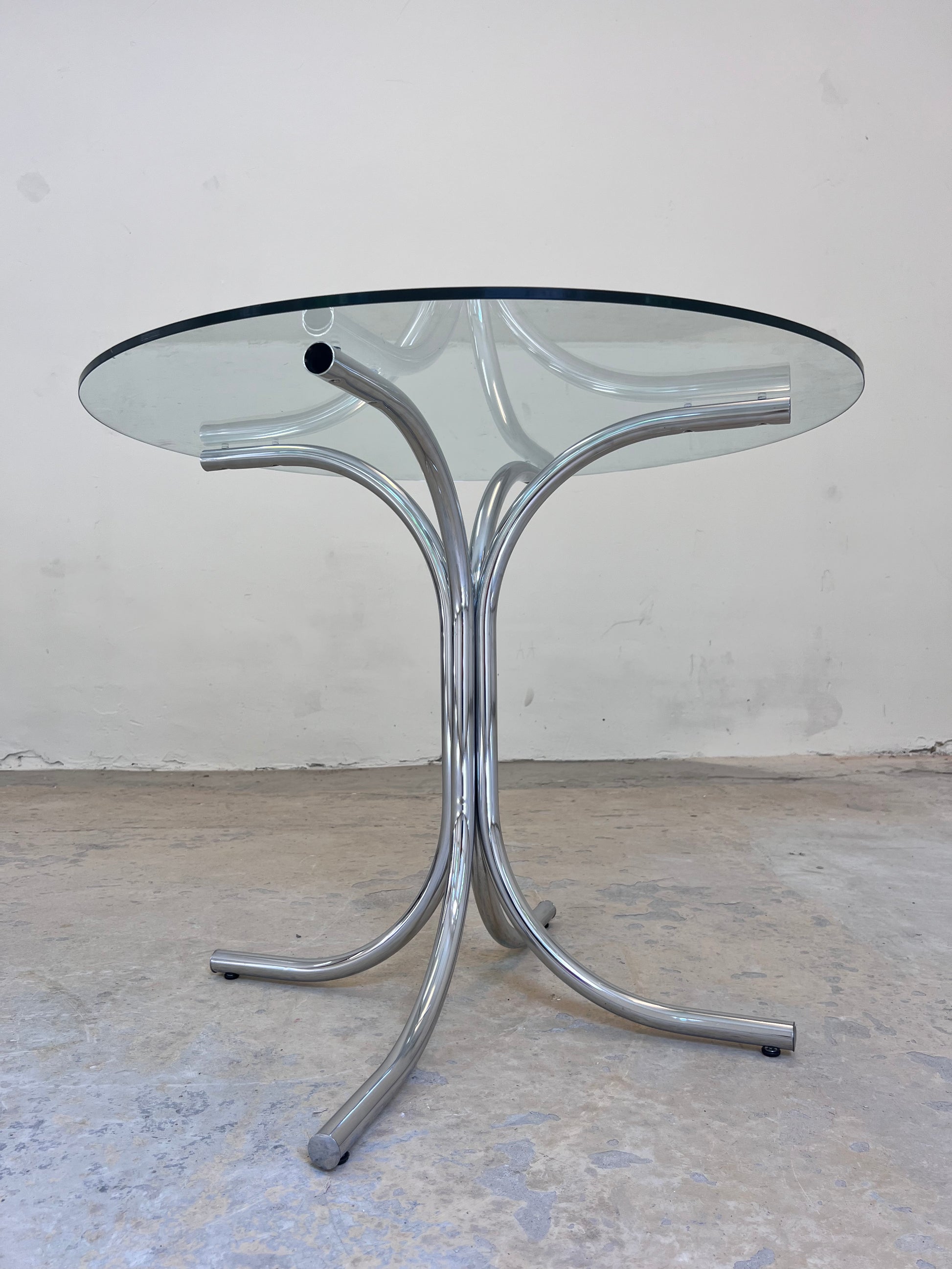Runder Esstisch Glas & Chrom