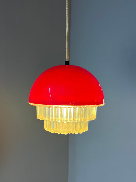Hängelampe rot Kunststoff