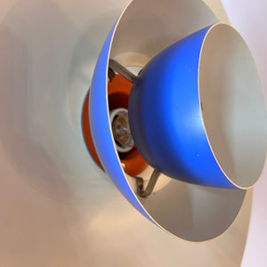 Lamellenlampe PH4 blau von Poul Henningsen für Louis Poulsen