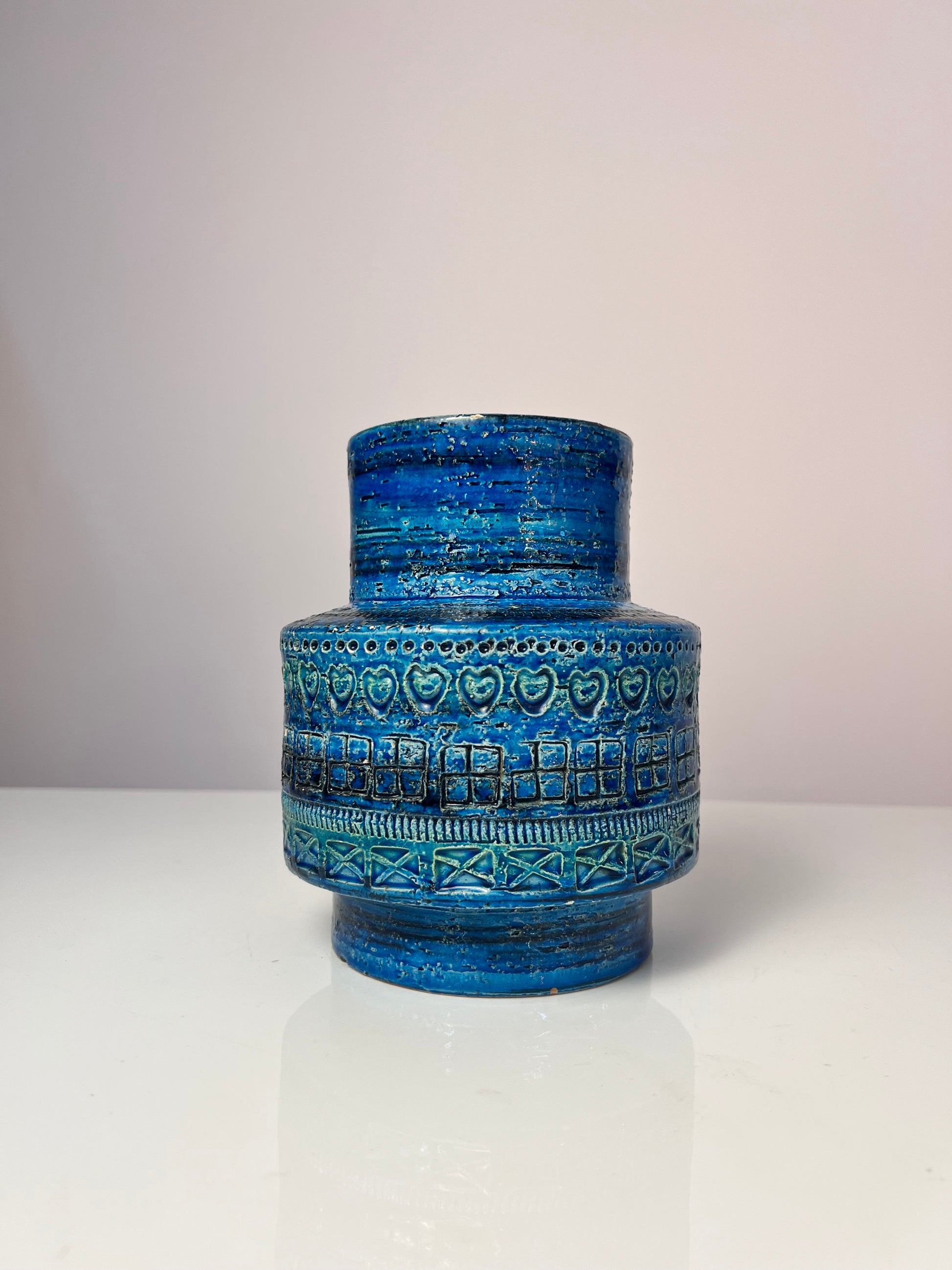 Vase Serie Rimini Blu von Aldo Londi für Bitossi