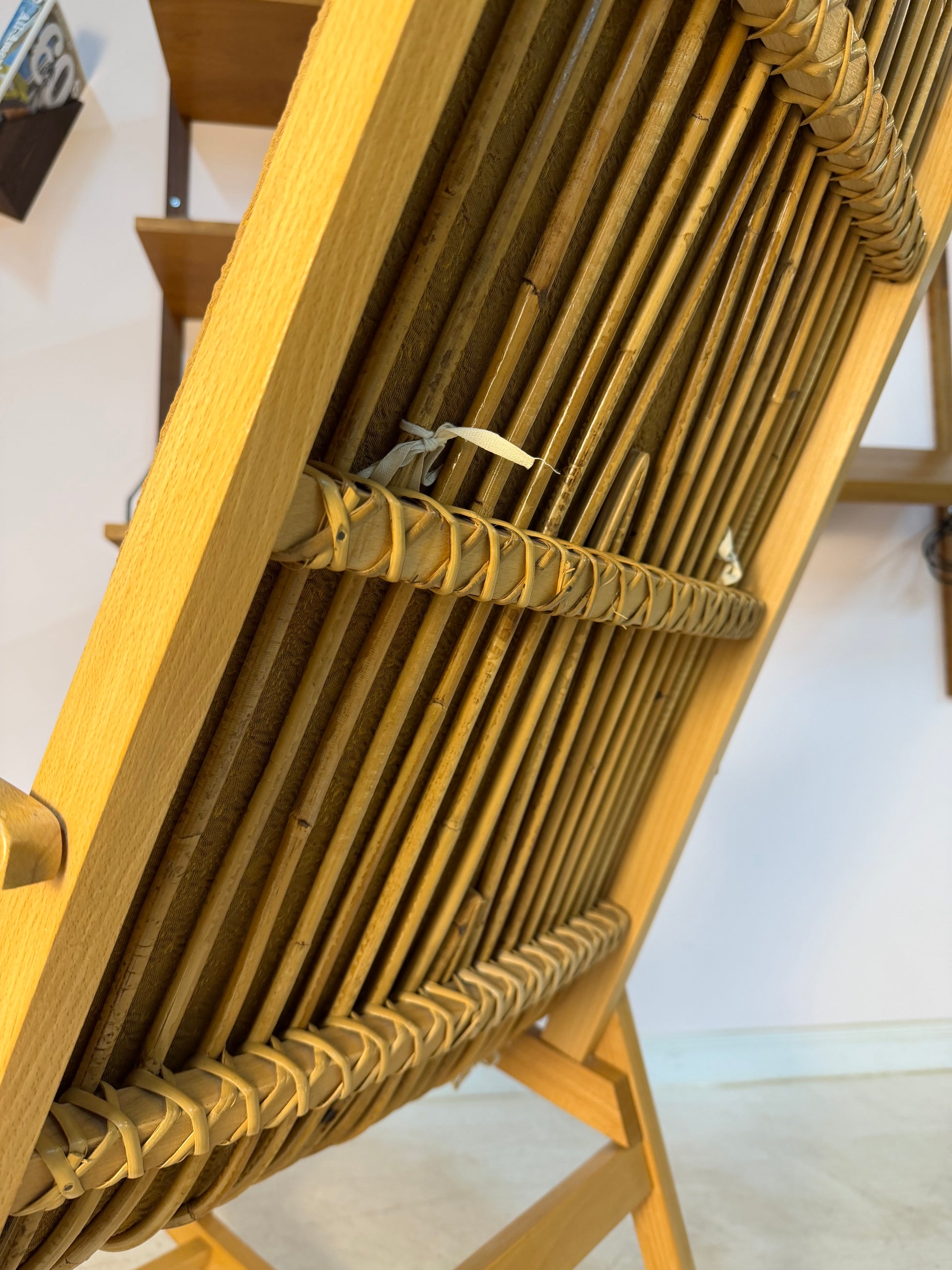 Schaukelstuhl mit original Polster von Selman Selmanagić für Hellerau