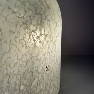 Tischlampe weiß Glas von Peill & Putzler