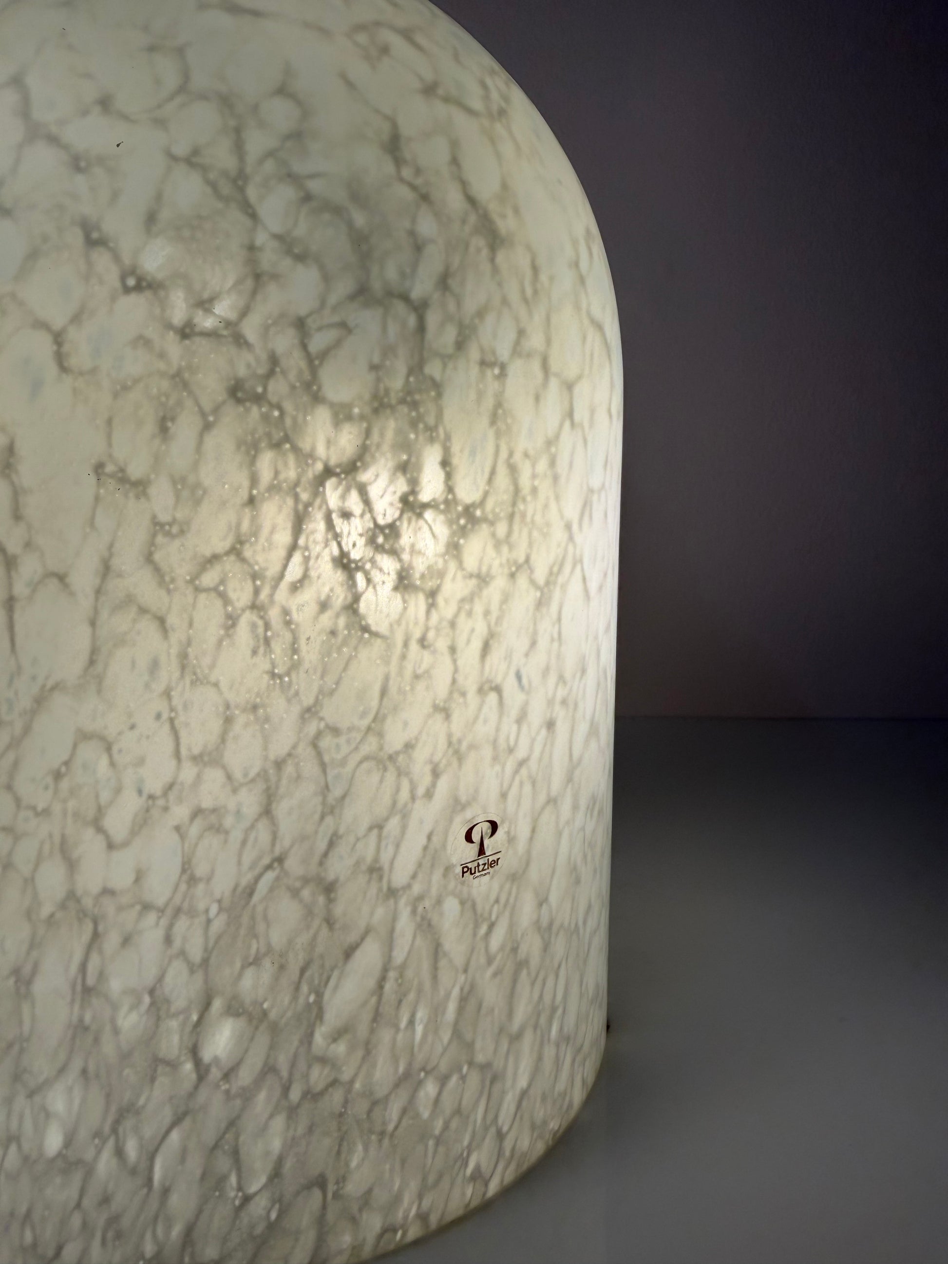 Tischlampe weiß Glas von Peill & Putzler