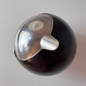 Kugelaschenbecher schwarz Chrom von Quist
