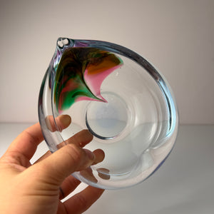 Aschenbecher rot grün Glas von Jiří Šuhájek