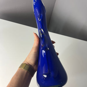 Vase Shark Fin blau Glas von HSG Tarnowiec