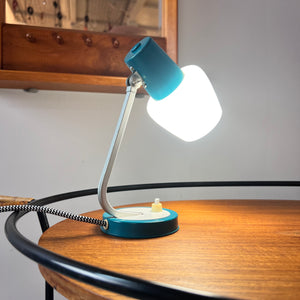 Tischlampe petrolblau 50er