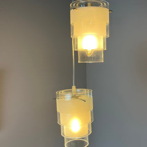 Lamellenlampe Eiszapfen weiß Glas von Markslöjd Sweden