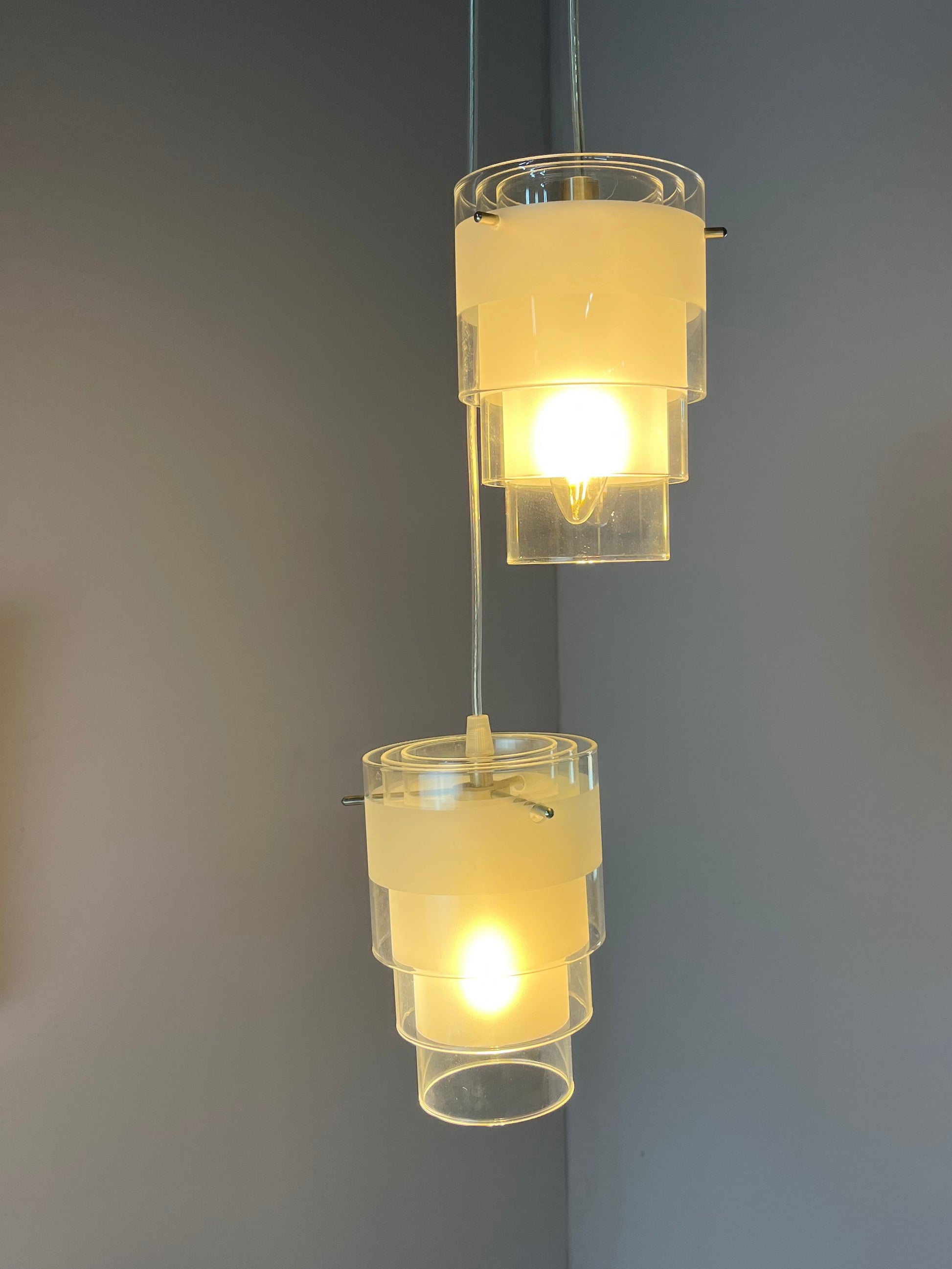 Lamellenlampe Eiszapfen weiß Glas von Markslöjd Sweden