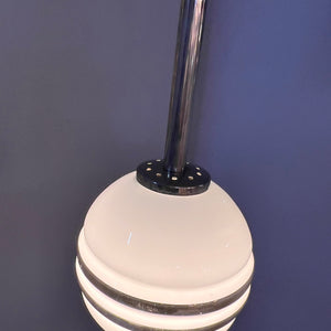 Kleine Kugellampe weiß silber Glas