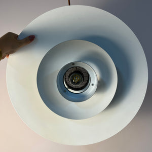 Große Lamellenlampe Leto silber kupfer von Top Lamper
