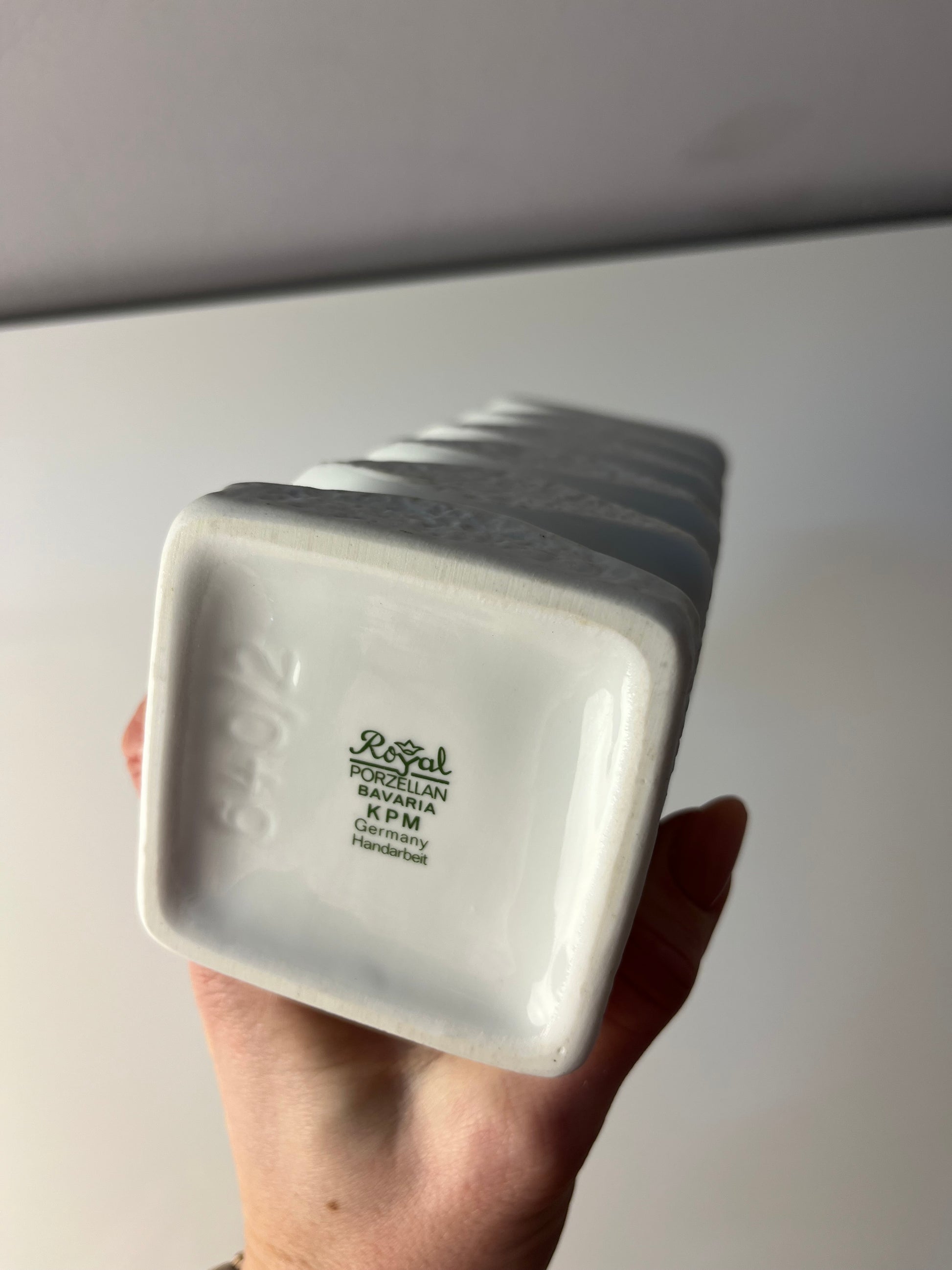 Vase 640/2 weiß Biskuitporzellan von Royal Porzellan Bavaria KPM