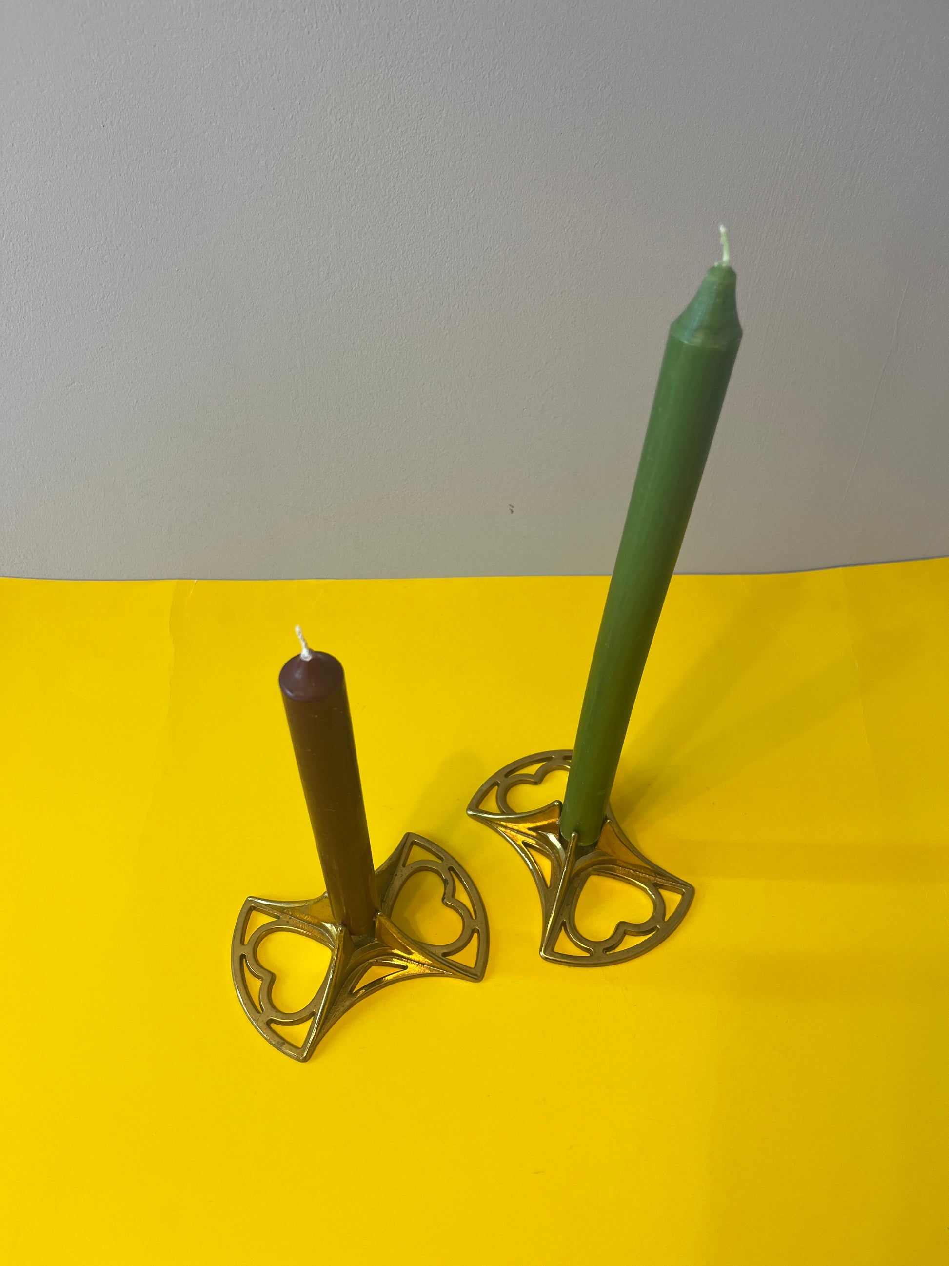 Kerzenständer Messing mit Herzen