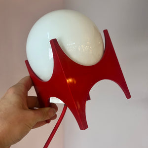 Tischlampe rot weiß von Richard Essig