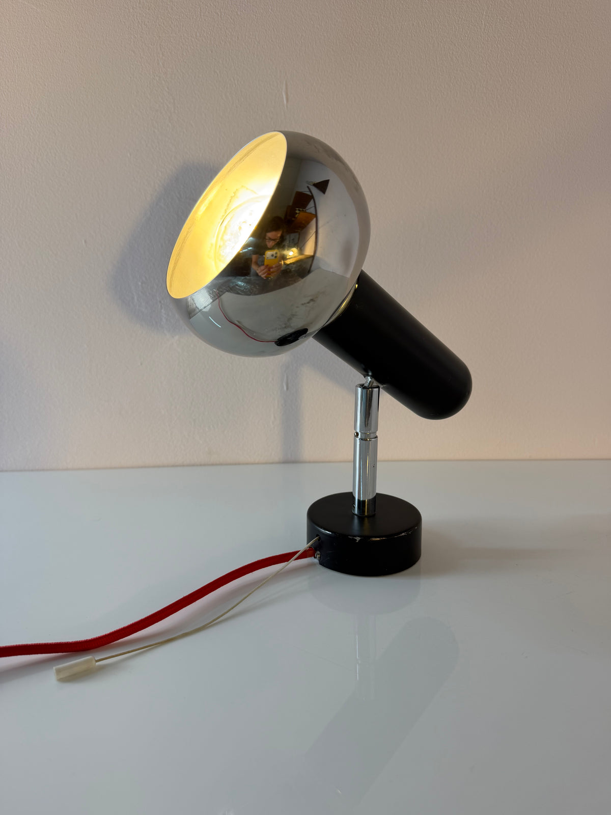 Wandlampe schwarz Chrom von Simon & Schelle (Sische)