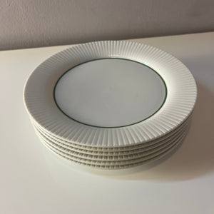 Set: 6x Kuchenteller Modulation Secunda grün von Tapio Wirkkala für Rosenthal