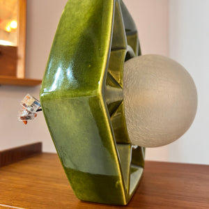Wandlampe grün Keramik von Honsel