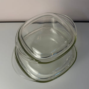 Set: 2 Auflaufformen mit Deckel von Heinrich Löffelhardt für SCHOTT & GEN Mainz - Jenaer Glas