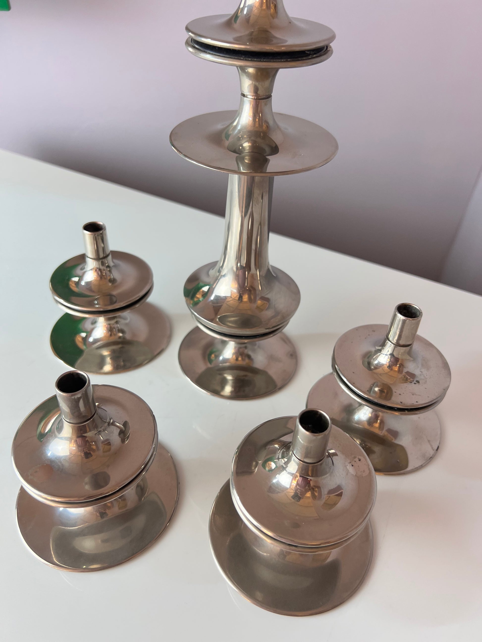 Set: Kerzenständer von Hans Nagel für BMF